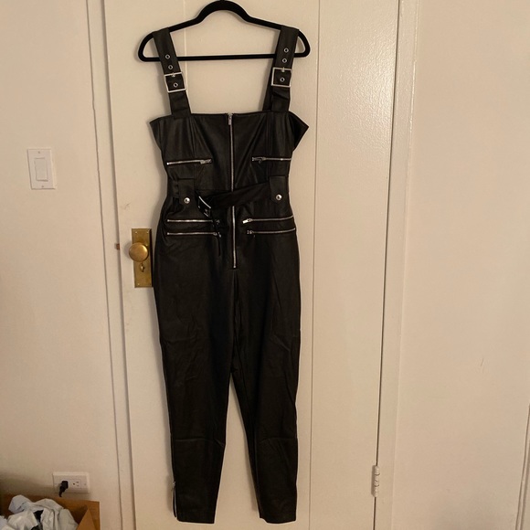 Weworewhat Vegan leather jumpsuit - Picture 2 of 5